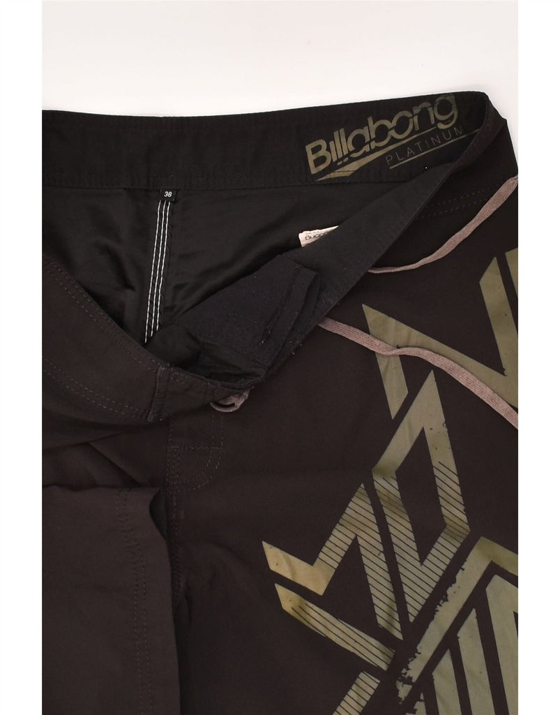 BILLABONG Mens Graphic Swimming Shorts Large Brown Polyester | Vintage Billabong | Thrift | Second-Hand Billabong | Used Clothing | Messina Hembry 