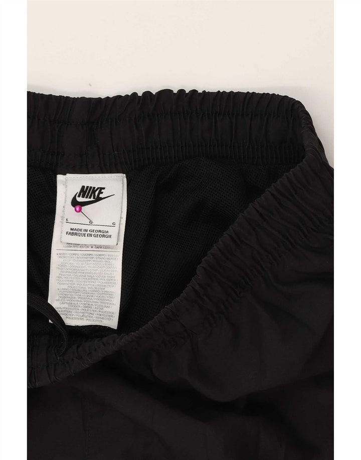 Nike Mens Graphic Tracksuit Trousers Joggers Large Black Polyester