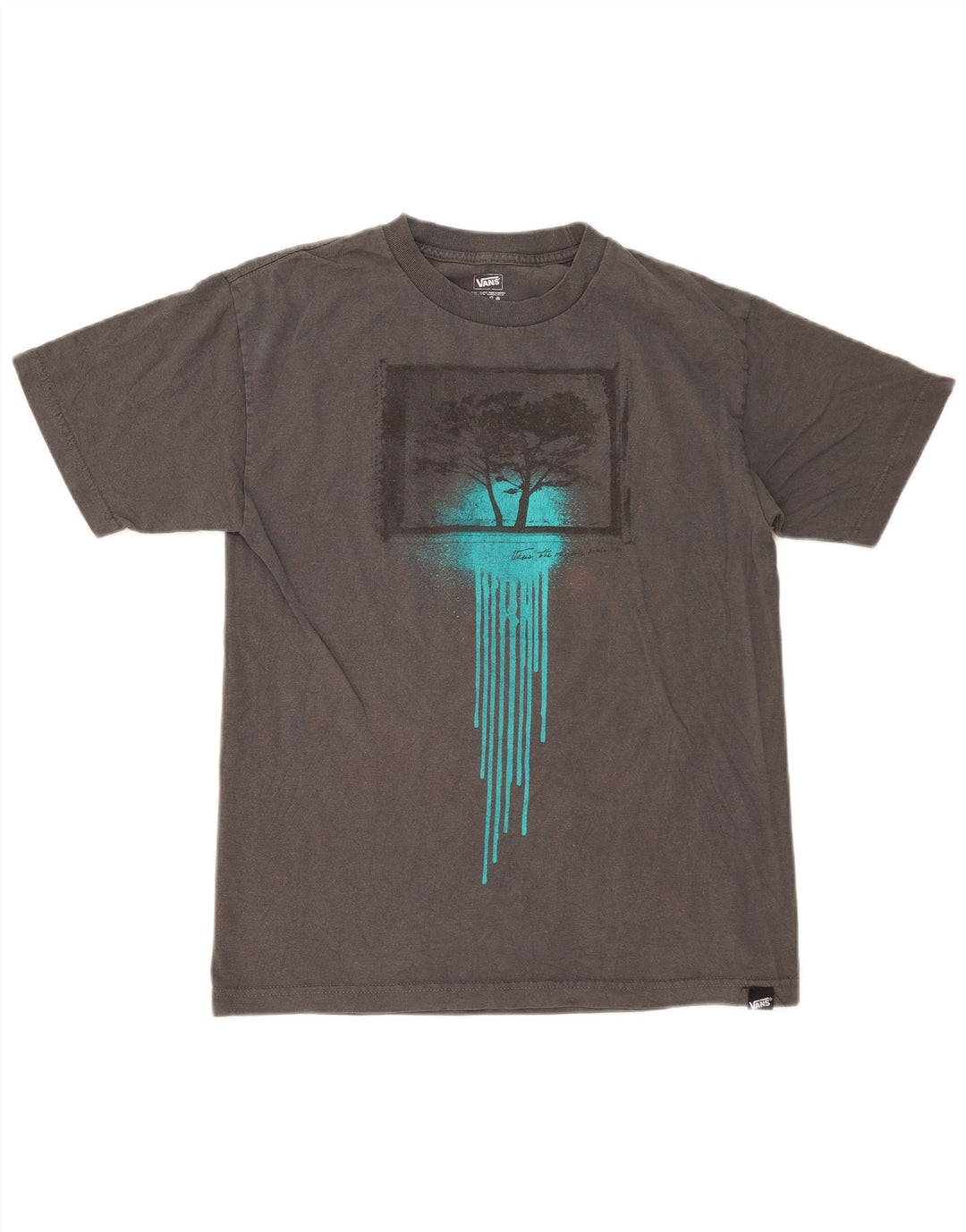 VANS Mens Graphic T-Shirt Top Medium Grey Cotton