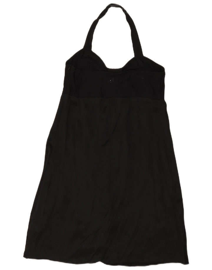 Guess By Marciano Womens Halter Dress IT 46 Large Black Silk