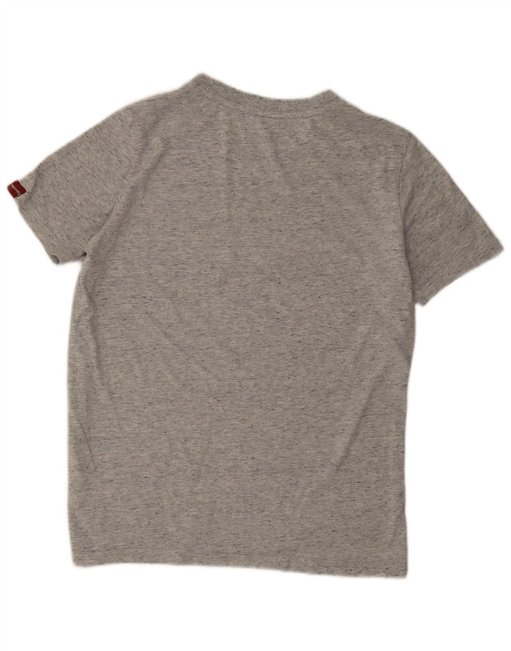 Superdry Womens Oversized Graphic T-Shirt Top UK 10 Small Grey Flecked