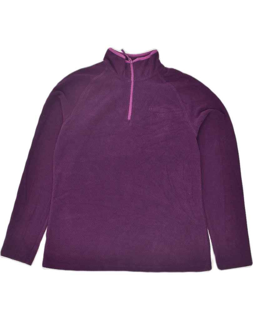 MOUNTAIN WAREHOUSE Womens Zip Neck Fleece Jumper UK 18 XL Purple Polyester | Vintage Mountain Warehouse | Thrift | Second-Hand Mountain Warehouse | Used Clothing | Messina Hembry 