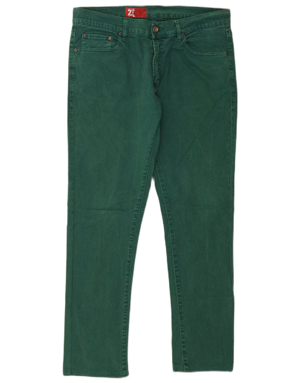 Zara Mens Slim Jeans EU 46 XL W36 L30 Green Cotton