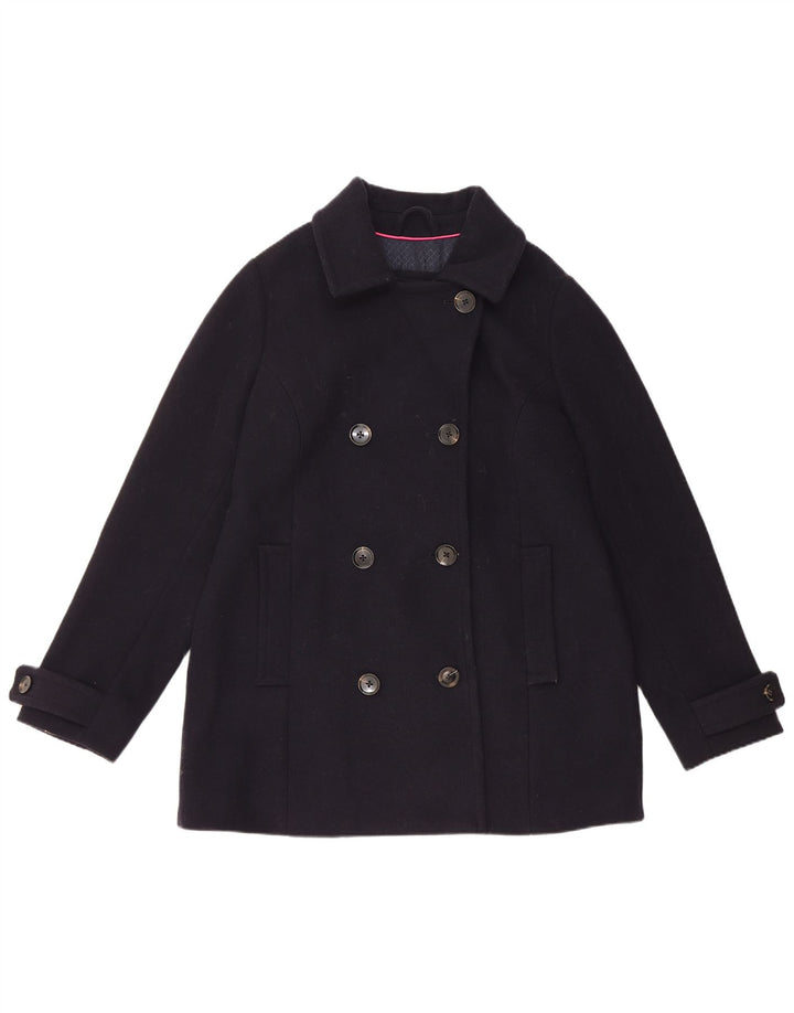 Crew Clothing Womens Pea Coat UK 14 Medium Navy Blue Wool
