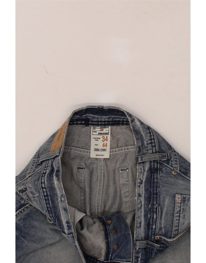 ZARA Mens Straight Jeans W34 L29  Blue Cotton Vintage Zara and Second-Hand Zara from Messina Hembry 