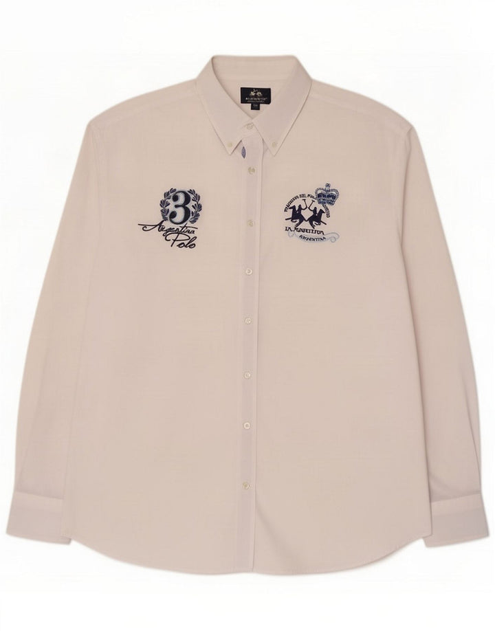 La Martina Mens Graphic Shirt 5XL White