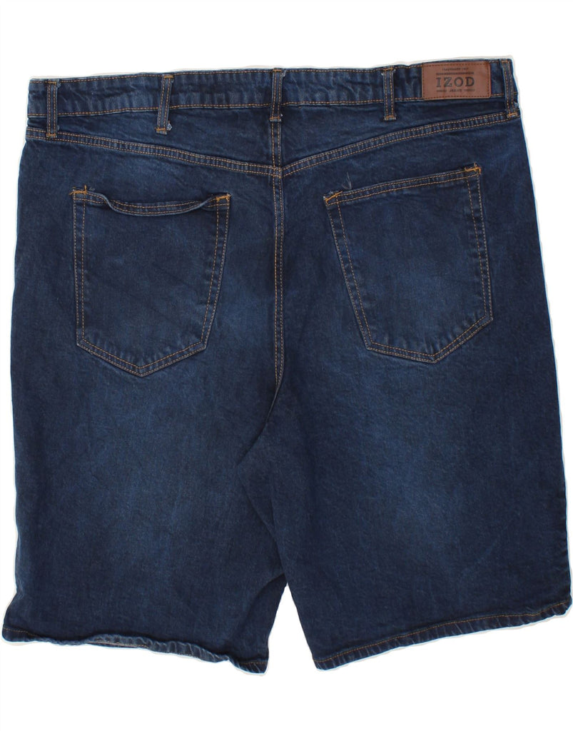 IZOD Mens Regular Denim Shorts W46 3XL Navy Blue Cotton Vintage Izod and Second-Hand Izod from Messina Hembry 