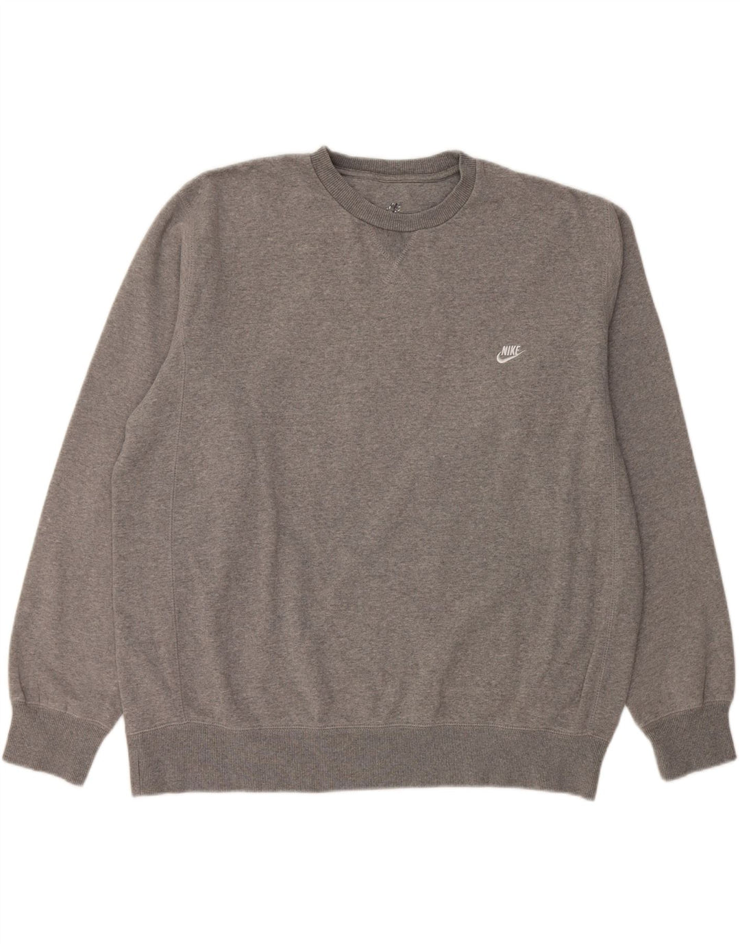 Nike Mens Sweatshirt Jumper 2XL Grey Cotton