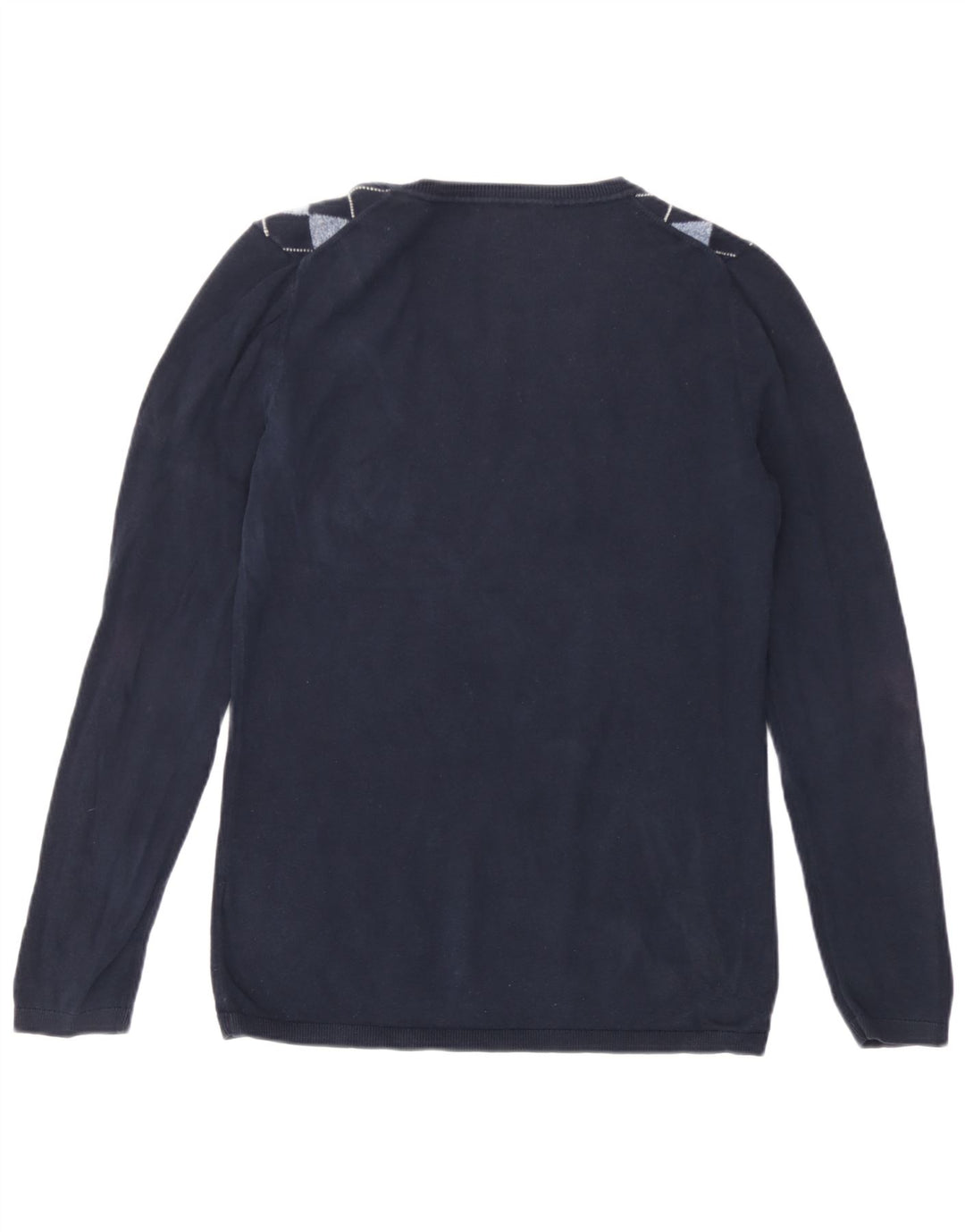 Tommy Hilfiger Womens V-Neck Jumper Sweater UK 12 Medium Navy Blue