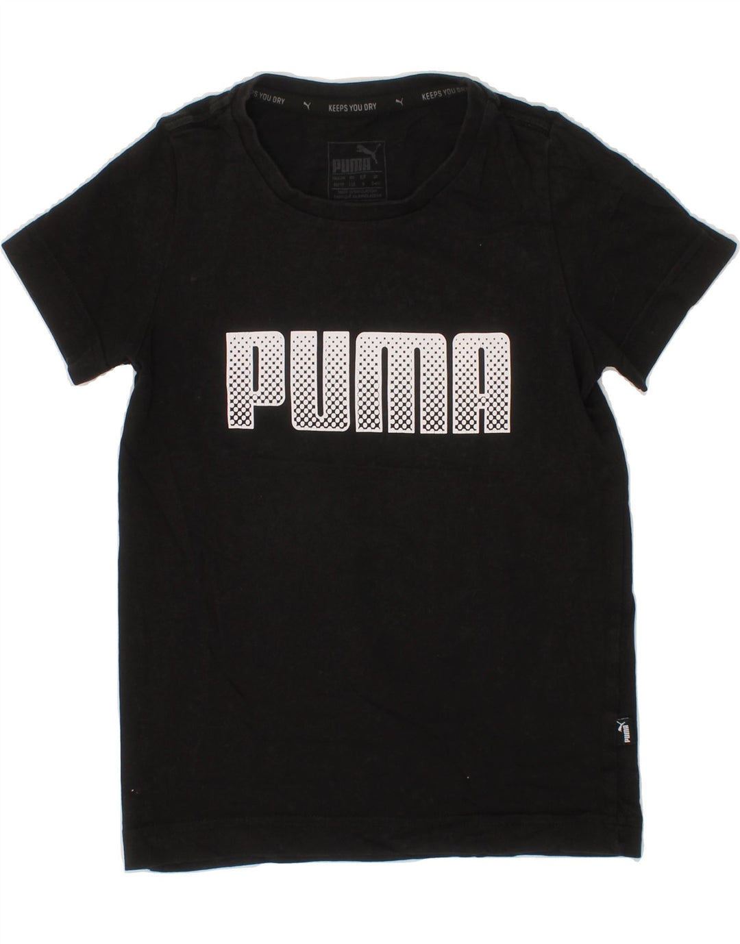 PUMA Boys Graphic T-Shirt Top 5-6 Years Black Vintage Puma and Second-Hand Puma from Messina Hembry 