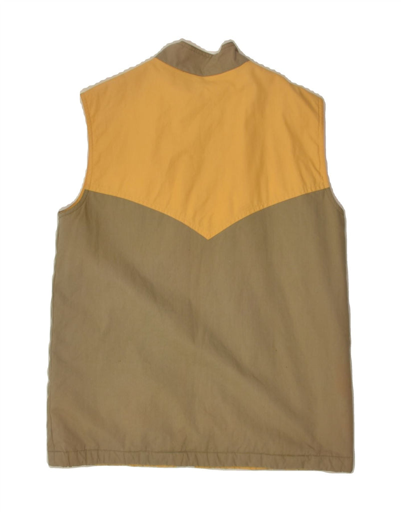 BETTY BARCLAY Womens Gilet EU 36 Small Yellow Colourblock Cotton | Vintage Betty Barclay | Thrift | Second-Hand Betty Barclay | Used Clothing | Messina Hembry 