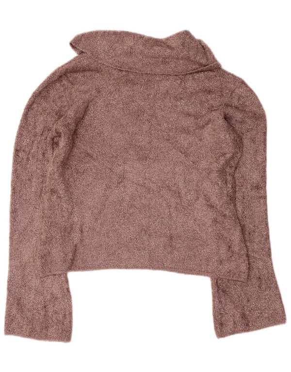 Marks & Spencer Womens Roll Neck Jumper Sweater UK 12 Medium Brown Viscose