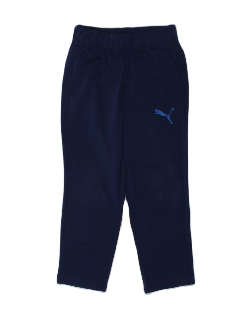 PUMA Boys Tracksuit Trousers 5-6 Years Navy Blue | Vintage Puma | Thrift | Second-Hand Puma | Used Clothing | Messina Hembry 