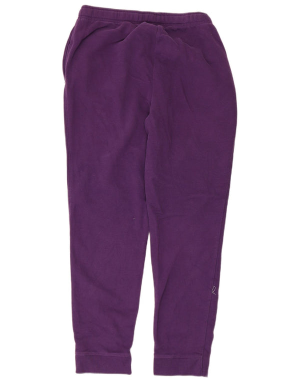 Champion Womens Tracksuit Trousers Joggers UK 14 Medium Purple Cotton