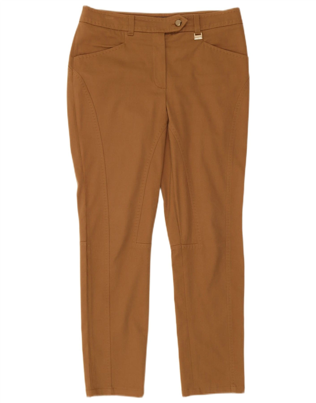 Luisa Spagnoli Womens Slim Cropped Trousers IT 42 Medium W32 L27 Brown