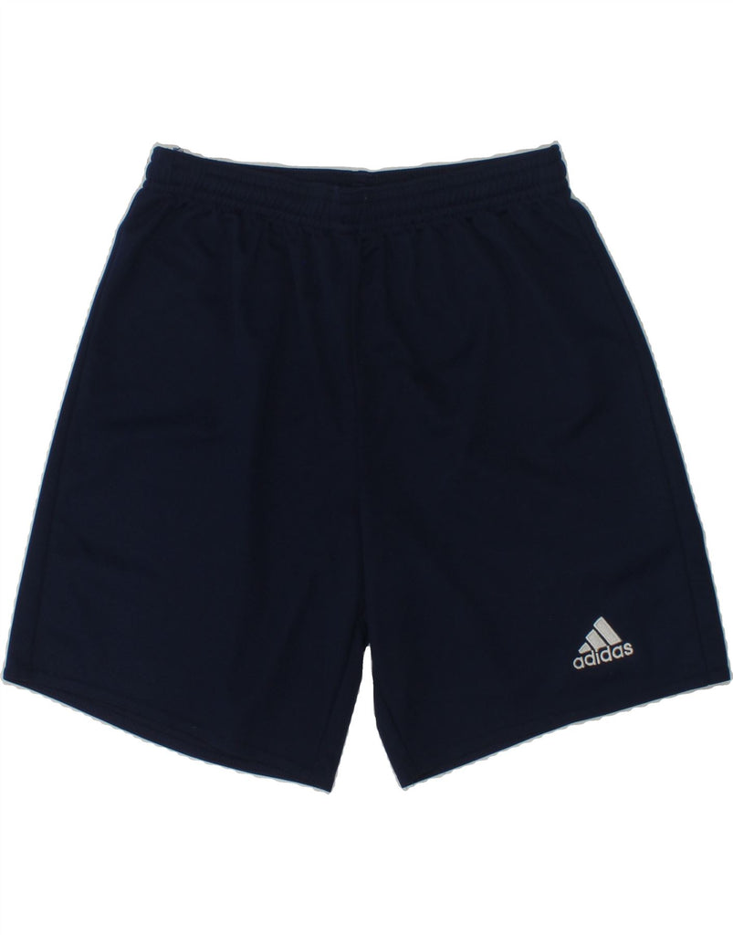 ADIDAS Boys Climalite Sport Shorts 11-12 Years Navy Blue Polyester | Vintage Adidas | Thrift | Second-Hand Adidas | Used Clothing | Messina Hembry 