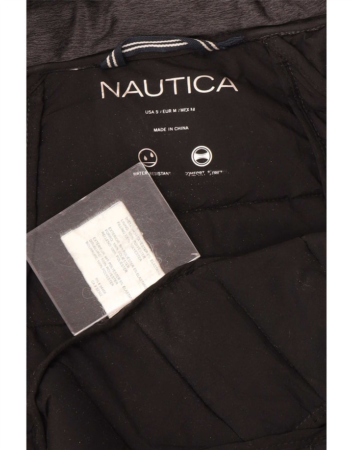 Nautica Womens Hooded Padded Coat UK 10 Small Grey Polyester