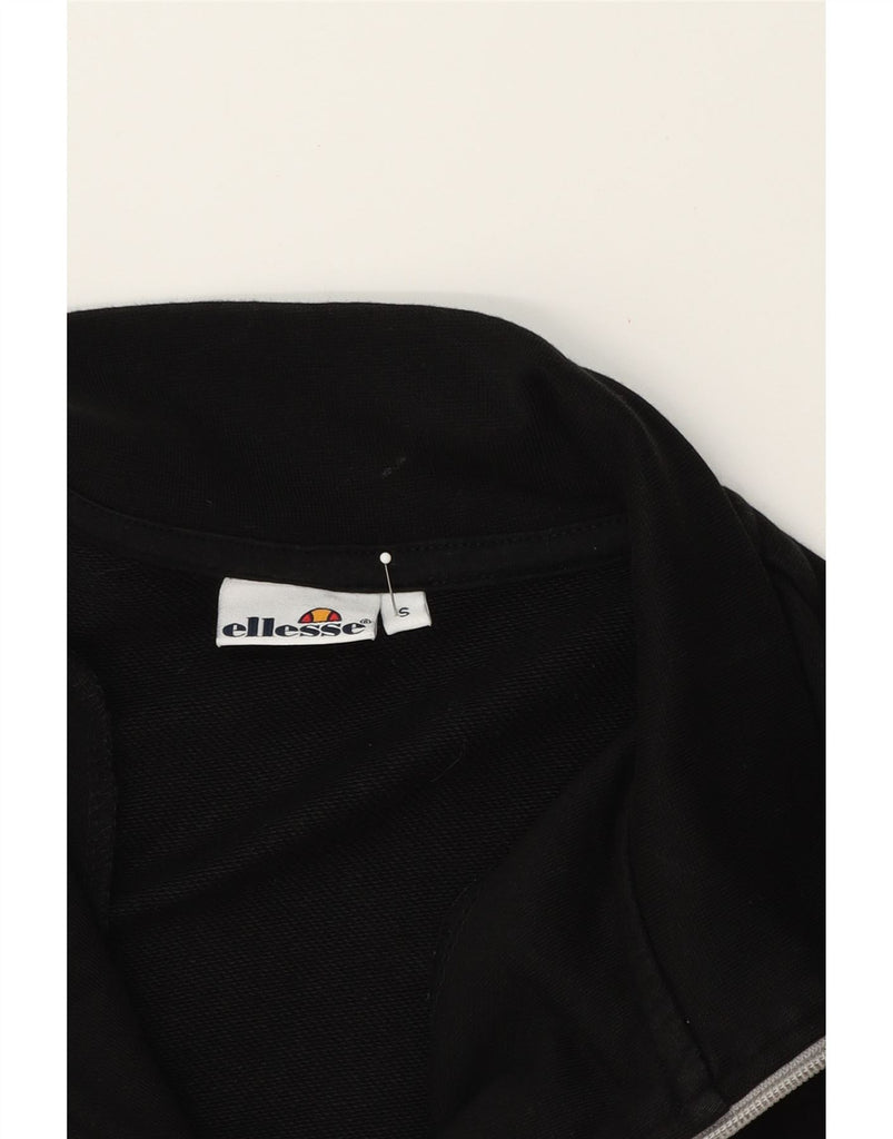 ELLESSE Mens Tracksuit Top Jacket Small Black Colourblock Cotton Vintage Ellesse and Second-Hand Ellesse from Messina Hembry 