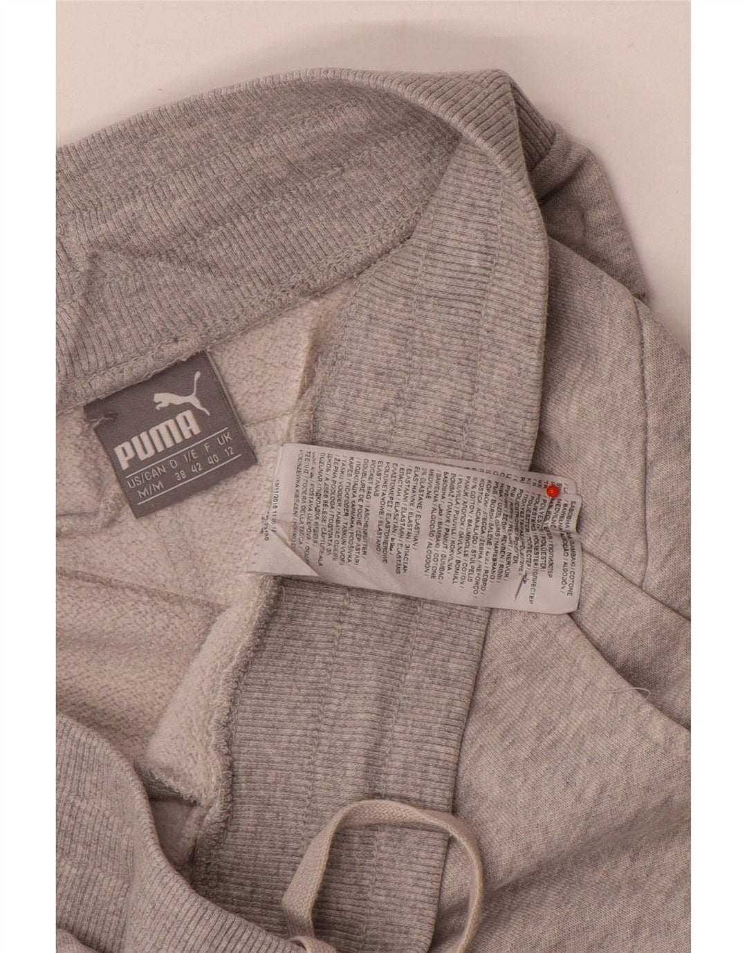 Puma Womens Tracksuit Trousers Joggers UK 12 Medium Grey Cotton