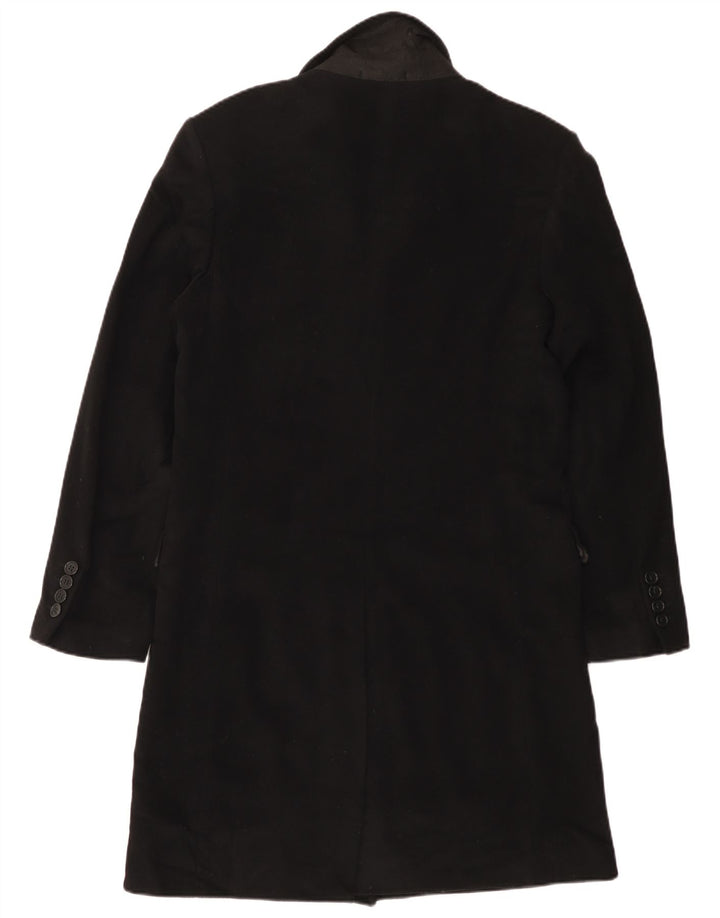 Zara Mens Overcoat UK 38 Medium Black Wool