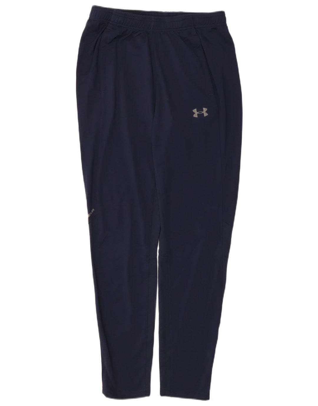 Under Armour Mens Fitted Tracksuit Trousers Medium  Navy Blue Polyester