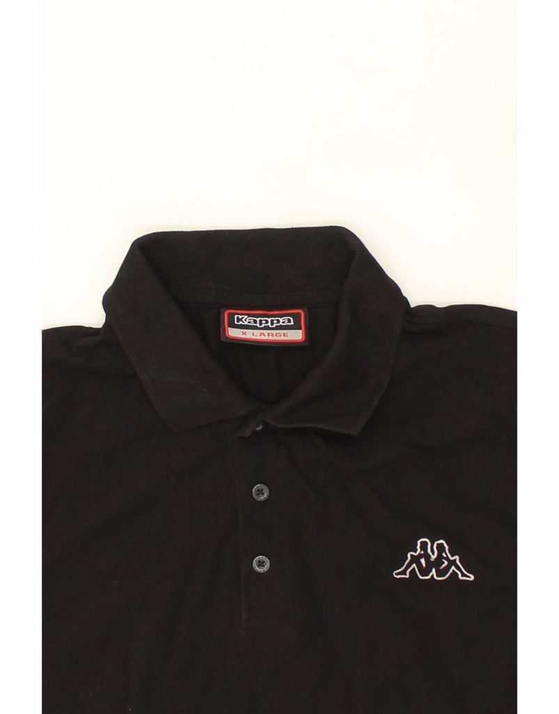 KAPPA Mens Polo Shirt XL Black Cotton | Vintage Kappa | Thrift | Second-Hand Kappa | Used Clothing | Messina Hembry 