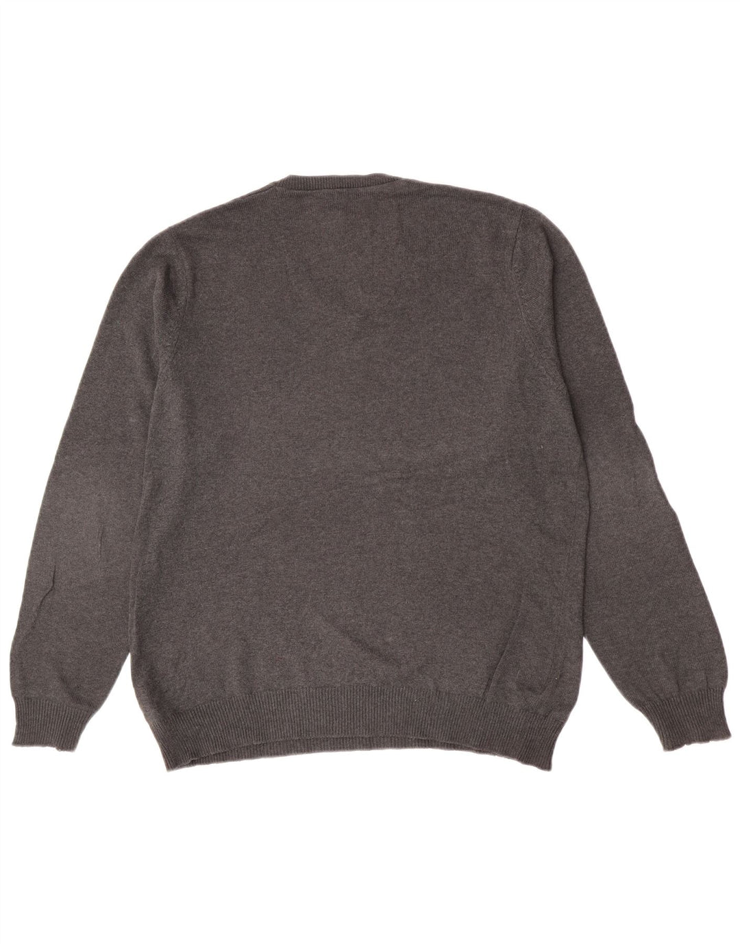 Marks & Spencer Mens Regular Fit V-Neck Jumper Sweater Medium Grey Flecked