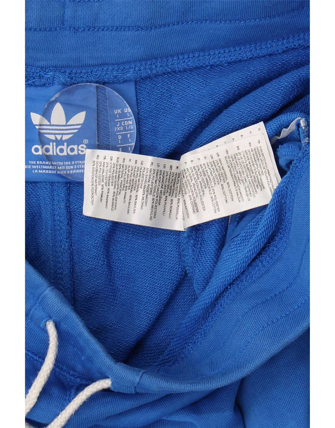 Adidas Mens Sport Shorts Large  Blue Cotton