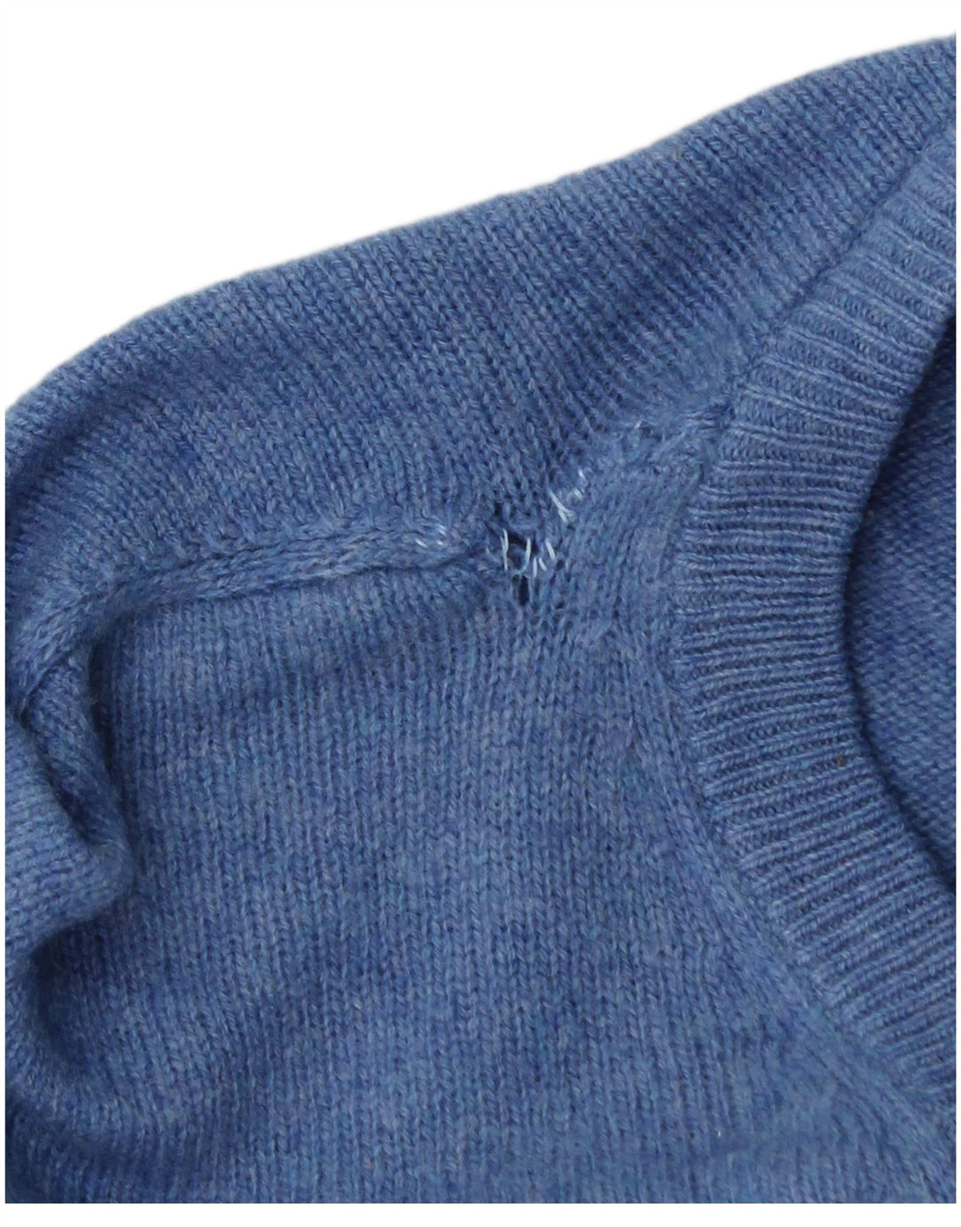JAMES PRINGLE Mens V-Neck Jumper Sweater Large Blue New Wool