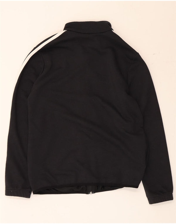Adidas Boys Tracksuit Top Jacket 13-14 Years Black Cotton