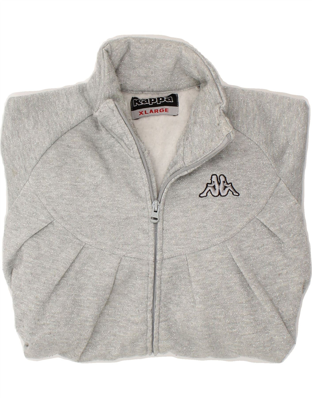 KAPPA Womens Tracksuit Top Jacket UK 18 XL Grey Cotton Vintage Kappa and Second-Hand Kappa from Messina Hembry 