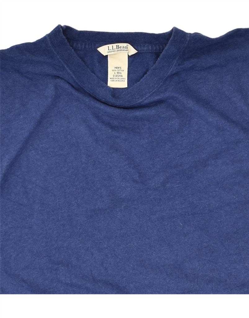 L.L.BEAN Mens T-Shirt Top Large Navy Blue Cotton | Vintage L.L.Bean | Thrift | Second-Hand L.L.Bean | Used Clothing | Messina Hembry 