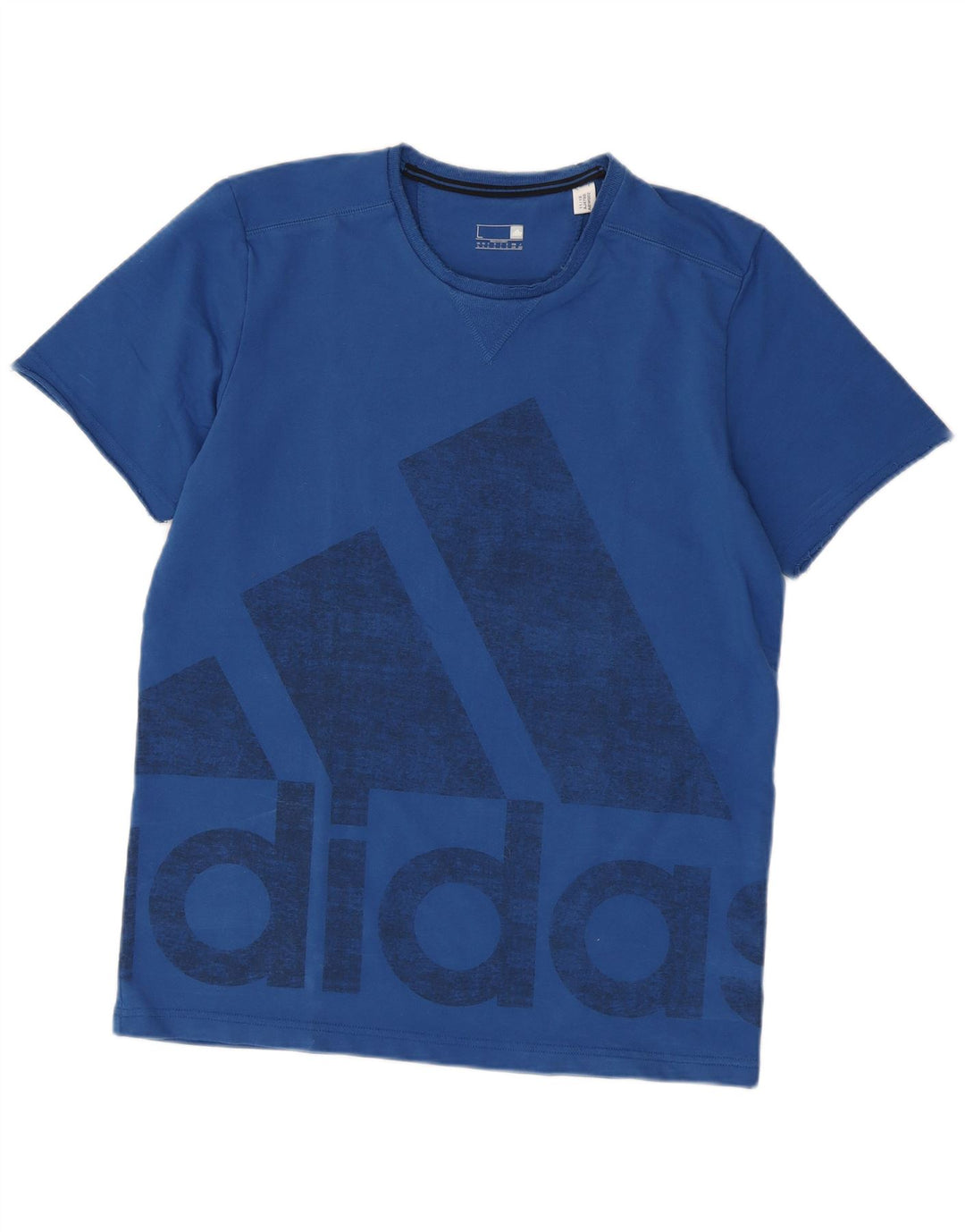 Adidas Mens Graphic T-Shirt Top Large Blue Cotton