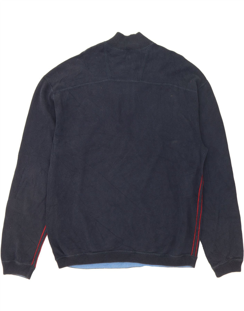 TOMMY BAHAMA Mens Zip Neck Jumper Sweater XL Navy Blue Vintage Tommy Bahama and Second-Hand Tommy Bahama from Messina Hembry 