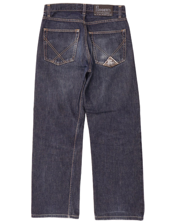 Roy Rogers Mens Straight Jeans W31 L29 Navy Blue Cotton
