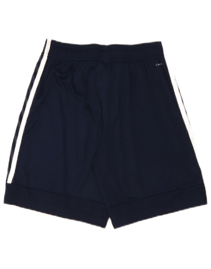 Adidas Boys Climalite Sport Shorts 13-14 Years Navy Blue Polyester