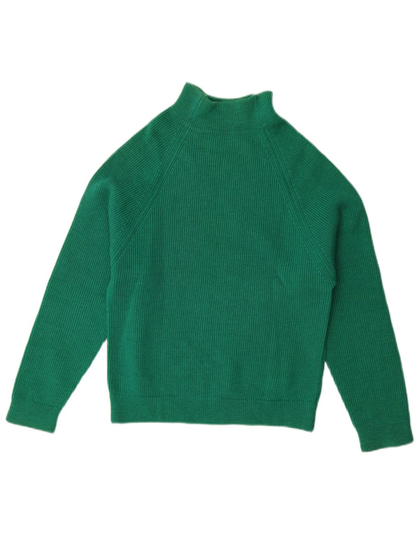 Vintage Womens Turtle Neck Jumper Sweater UK 14 Medium Green