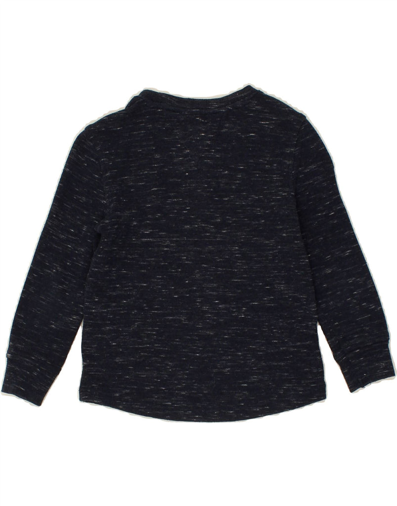 TOMMY HILFIGER Girls Top Long Sleeve 3-4 Years Navy Blue Flecked Cotton | Vintage Tommy Hilfiger | Thrift | Second-Hand Tommy Hilfiger | Used Clothing | Messina Hembry 