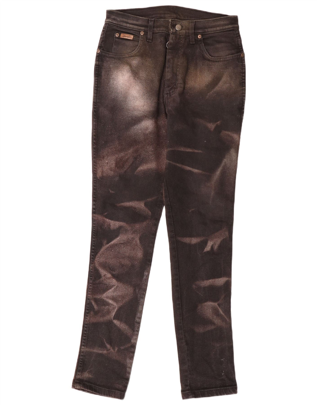 Wrangler Womens Slim Jeans W34 L32 Brown Tie Dye
