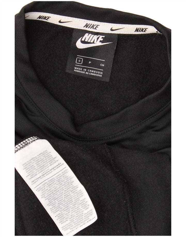 NIKE Mens Graphic Sweatshirt Jumper Small Black Cotton