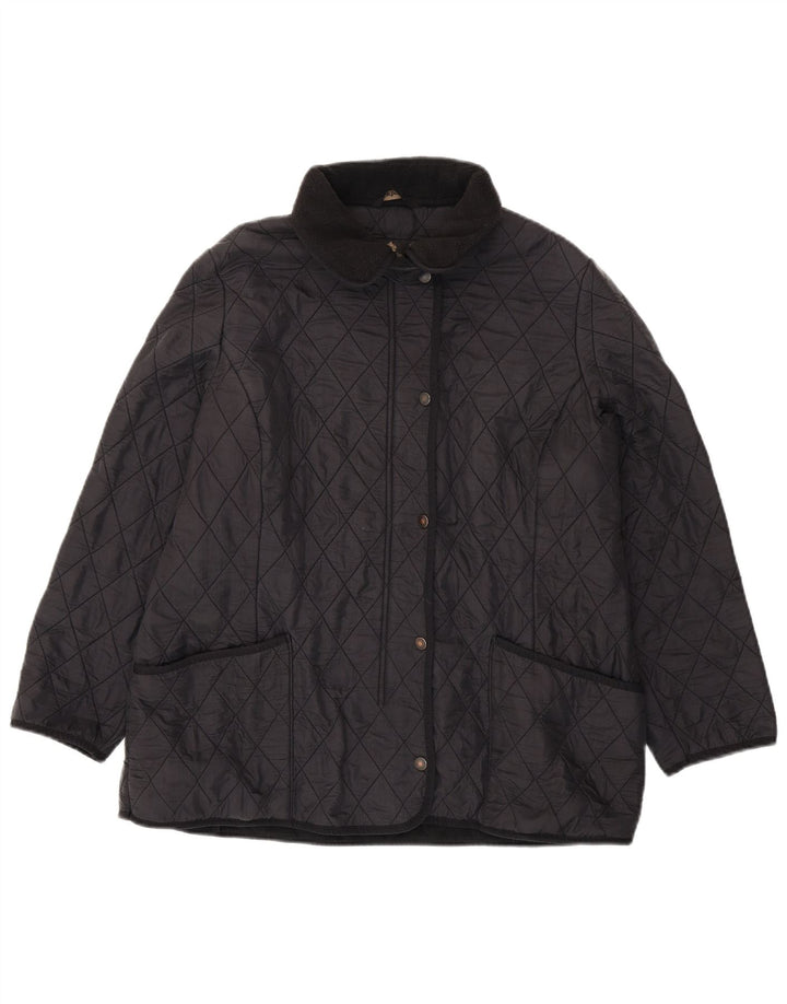 BARBOUR Womens Quilted Jacket UK 20 2XL Black Polyamide