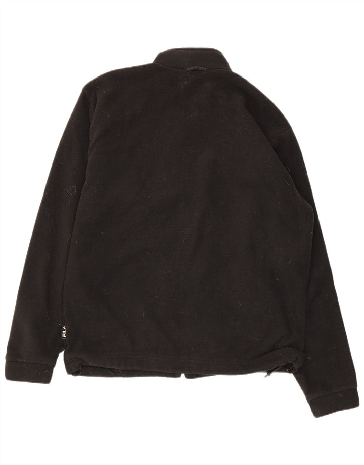 FILA Mens Fleece Jacket UK 40 Large Black Polyester