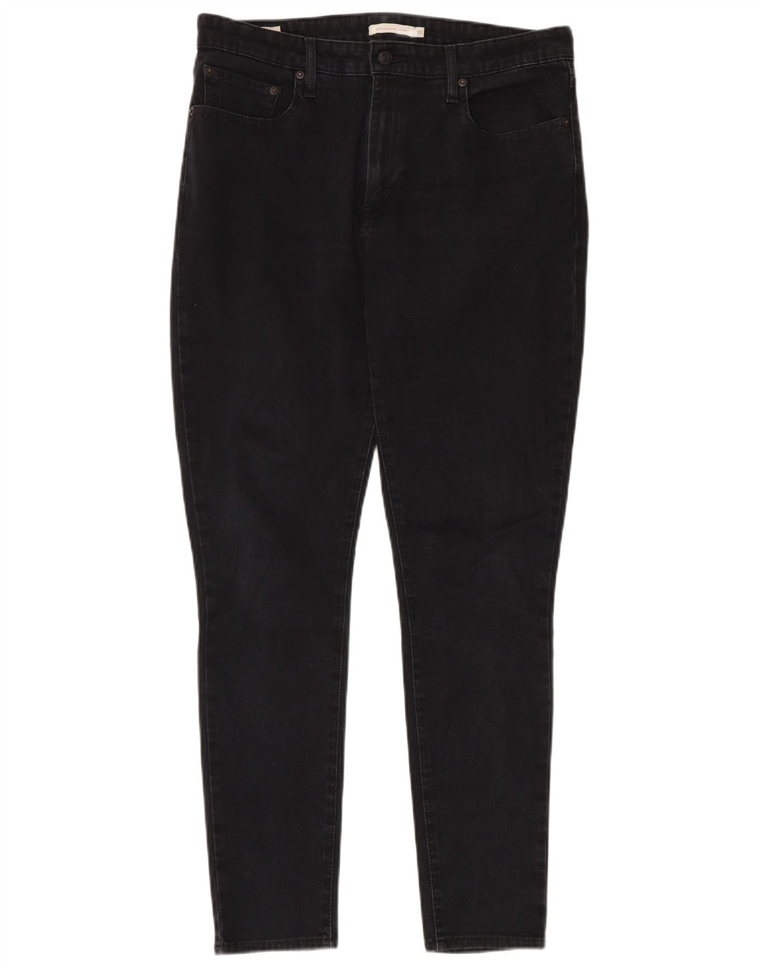 LEVI'S Womens 721 High Rise Skinny Jeans W33 L32 Black Cotton