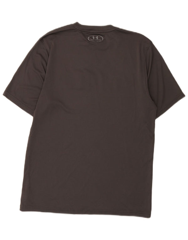 Under Armour Mens Heat Gear Graphic T-Shirt Top Small Grey Polyester