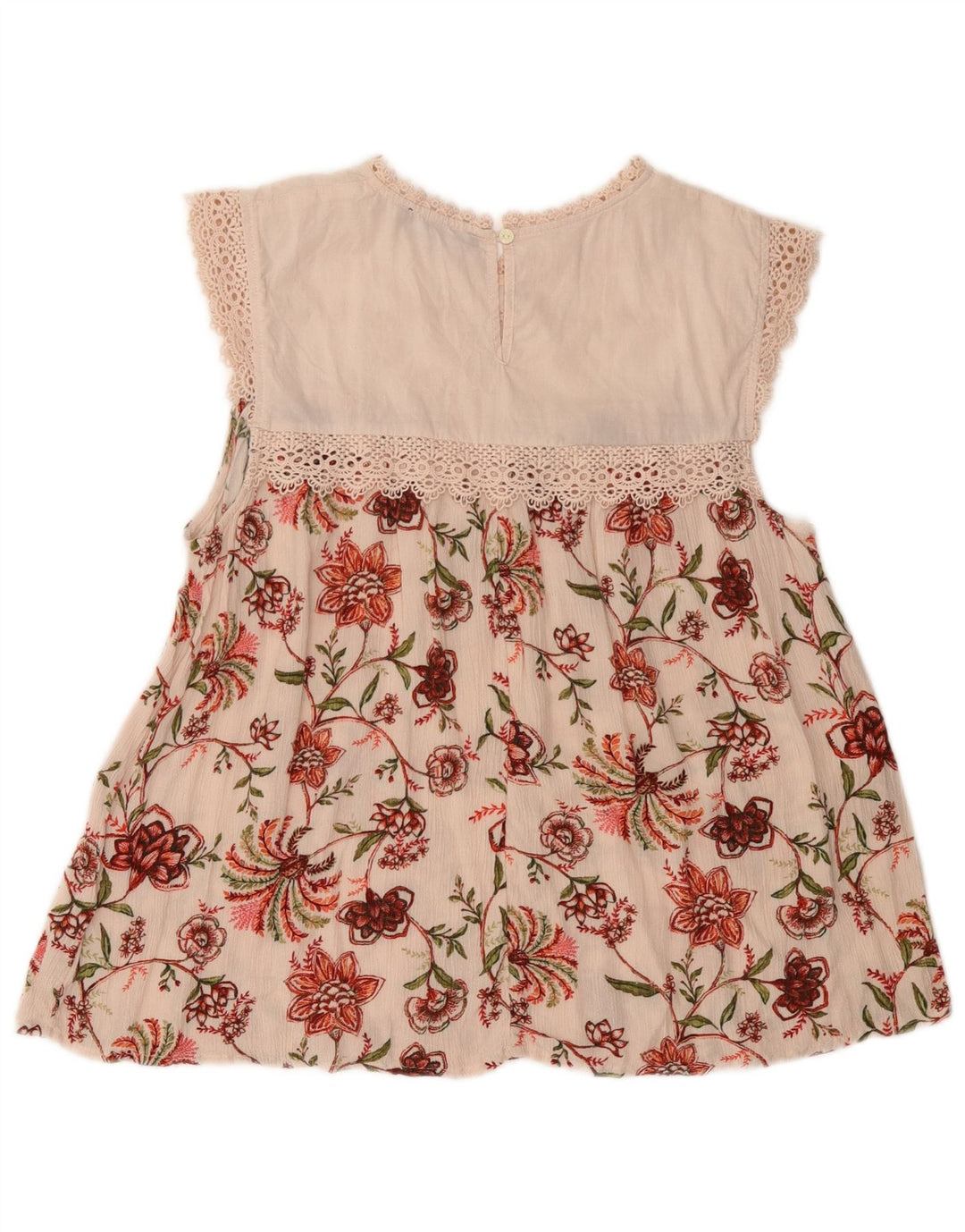 Marks & Spencer Womens Blouse Top UK 14 Medium Pink Floral Viscose