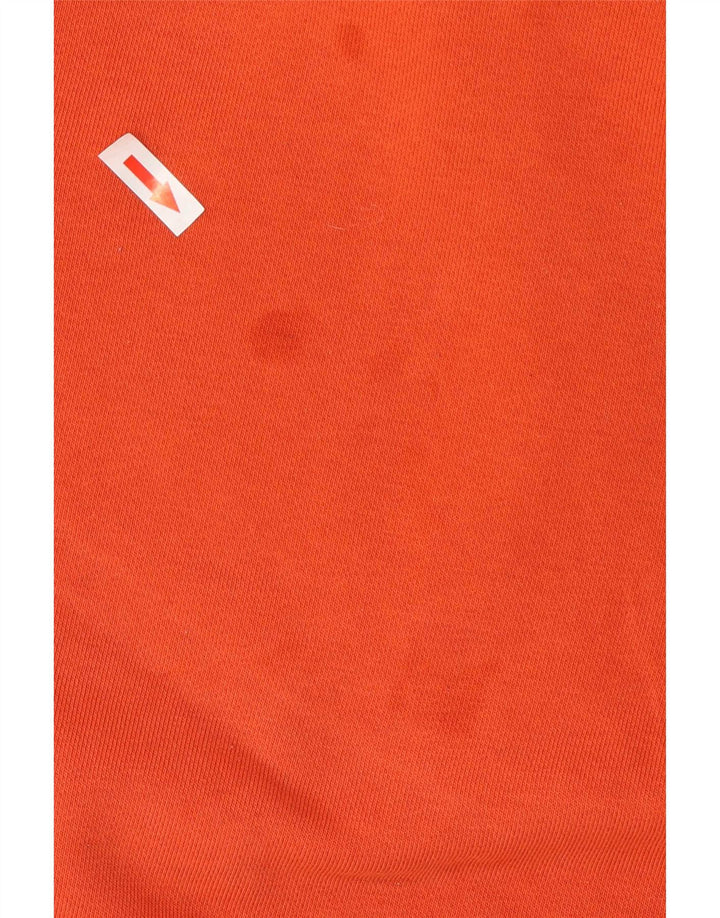 Adidas Mens Hoodie Jumper Medium Orange Cotton