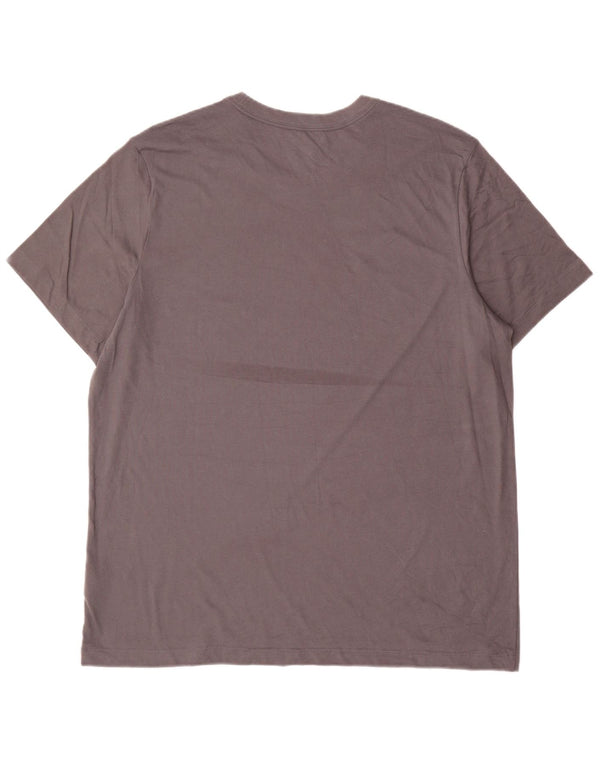Nike Mens Dri Fit Graphic T-Shirt Top XL Grey Cotton