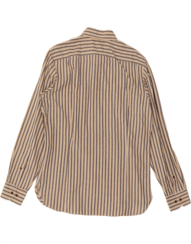 BANANA REPUBLIC Mens Shirt Size 15 1/2 Medium Beige Striped Vintage Banana Republic and Second-Hand Banana Republic from Messina Hembry 