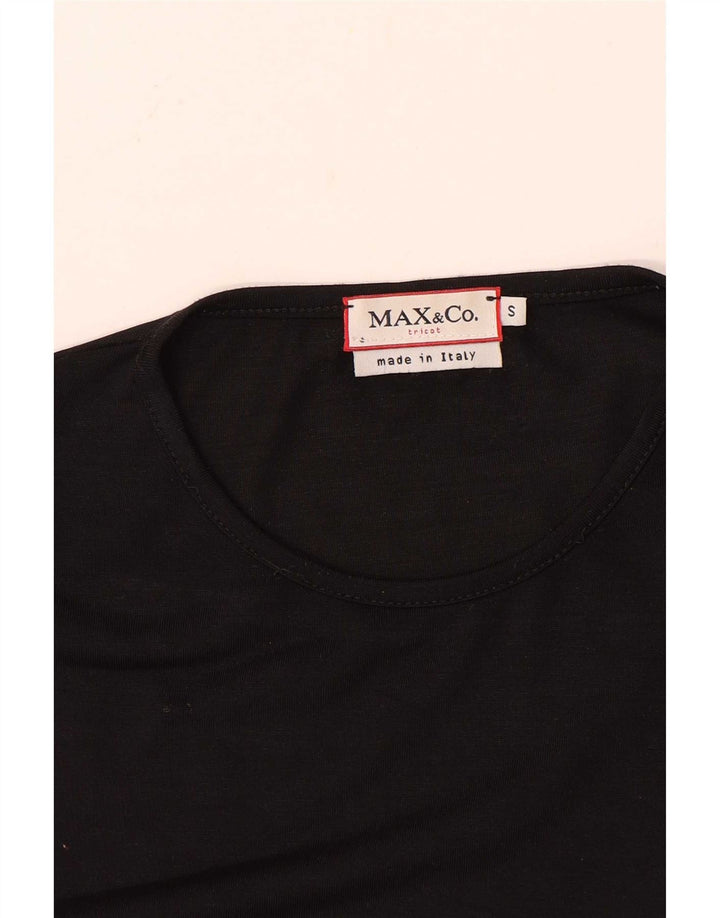 Max & Co. Womens Vest Top UK 8 Small Black