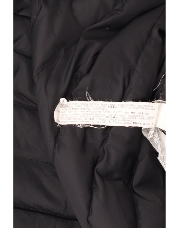Zara Womens Padded Coat UK 14 Medium Black Colourblock Polyester